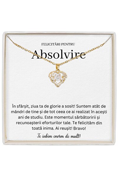 The Jewel Heart Colier Inimă Pentru Fiică, Simbol Al Mândriei Și Iubirii, 39+...