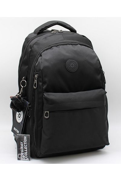 MegiHero School Backpack Unisex Water Resistant Fabric School Bag Grc2500 Black