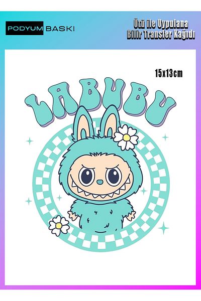 podyum baskı Viral Toy Iron on Textile Dtf Printing T-Shirt Printing Labub