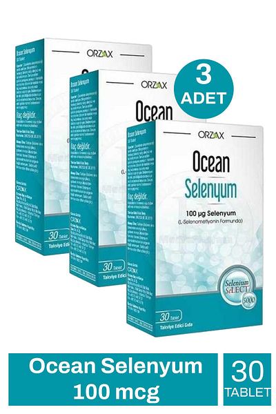 Ocean Selenium 100 Mcg 30 Tablets 3 Pieces