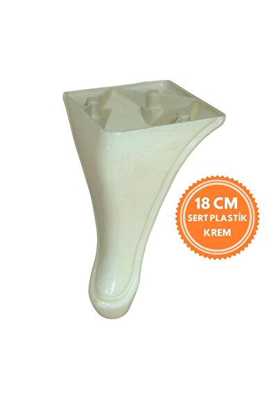 TEKSAN 18Cm Lüx Yunus Çizgili Berjer Ayağı, Mobilya Ayağı, Sert Plastik