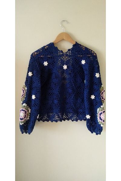 Guashe Hand Knitted Motif Cardigan