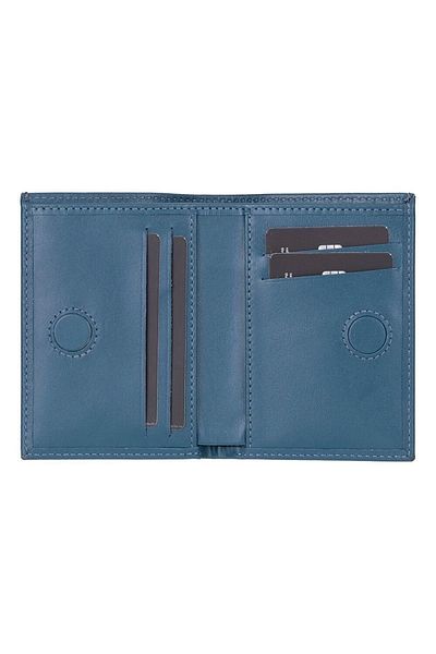 Enseb Nigra Genuine Leather, Handmade Wallet Shaded Blue