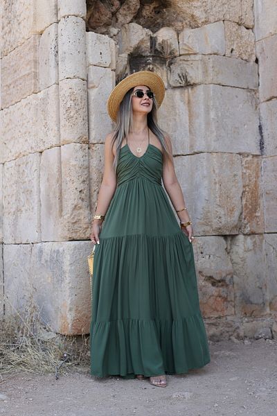 bytugcekaya Rochie lejeră cu șnur verde