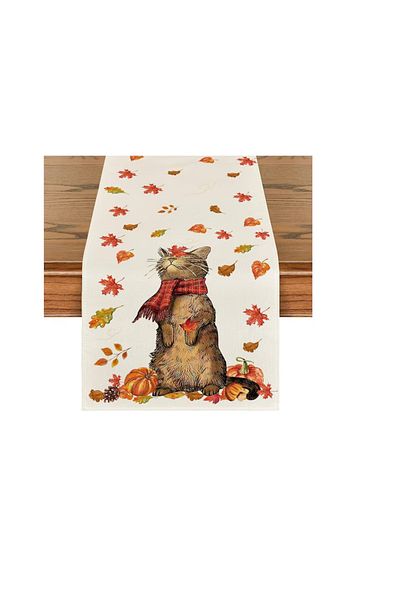 Artoid Decorative tablecloth Artoid, 40 x 300 cm, cat pattern, polyester, multicolor