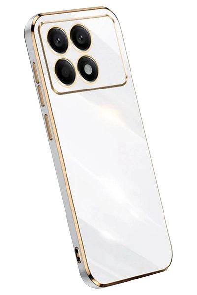 NewFace غلاف هاتف Xiaomi Poco X6 Pro من السيليكون - أبيض ZRNET
