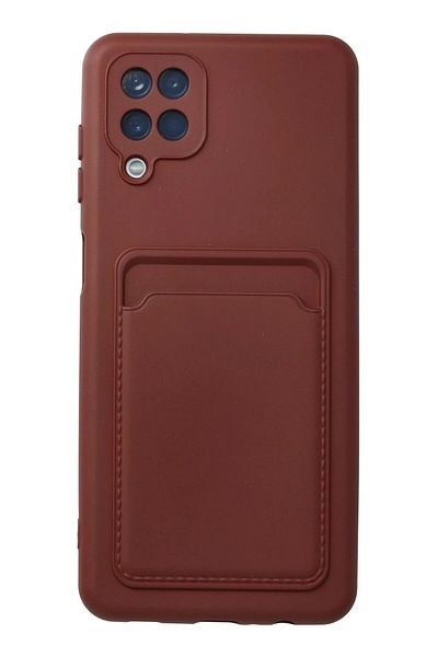 NewFace Samsung Galaxy A12 Case Kelvin Silicone with Business Card - Claret Red Zrnet
