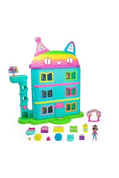 SPIN MASTERR Gabby's Dollhouse Playset - Rainbow Dollhouse - Festive Edition