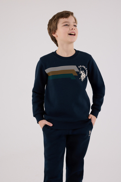 U.S. Polo Assn. Lisanslı Erkek Çocuk Alt Üst 2 Parça Eşofman Takımı