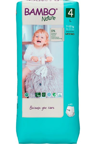 Bambo Nature Bambo Nature Pants, No. 4, 7-12 kg, 40 pieces