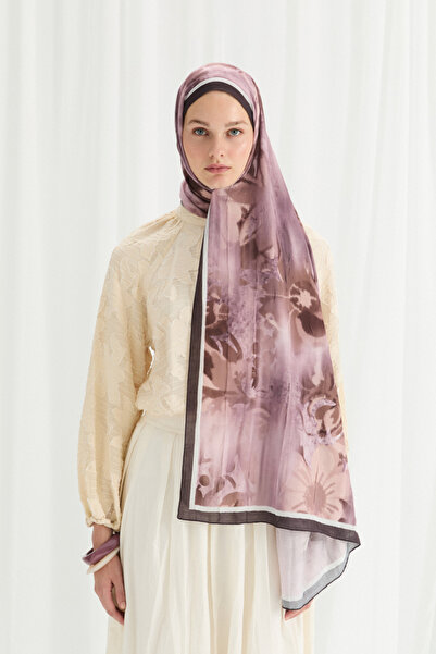 cs camellia scarf Şal de catifea - Dusty Rose