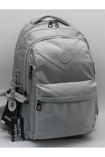 MegiHero School Backpack Unisex Water Resistant Fabric School Bag Grc2500 Gray
