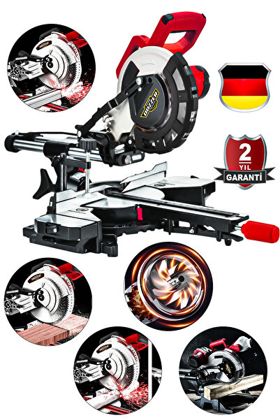 DOZZER Maxstar Serii 1700 Watt 210mm Bakır Sargılı Kızaklı 90° Açılı Ahşap Metal Kesme Makinesi