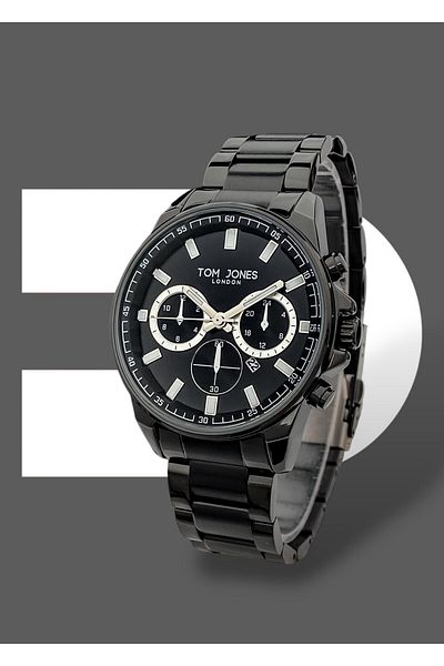 Tom Jones Original 2 Years Guarantee 3 Atm Waterproof Steel Band Men Wrist Watch