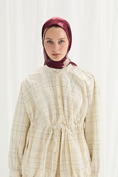 cs camellia scarf Μαλακό κασκόλ με σχέδιο Lotus - Βουργουνδία