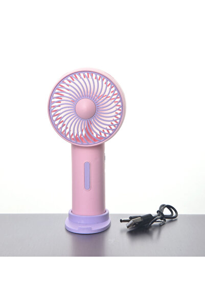 idolavm Pembe Taşınabilir Şarjlı Mini El Vantilatörü Fan Küçük