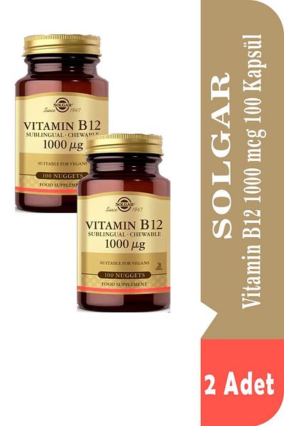 Solgar Vitamin B12 1000 Mcg 100 Capsules 2 Pieces
