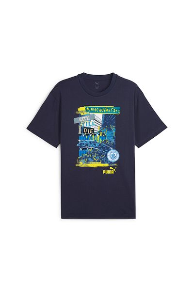 Puma Mens Manchester City ftblNRGY+ T-shirt - Blue