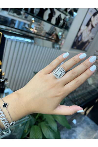 925Silver Baget yüzük (pırlanta model)