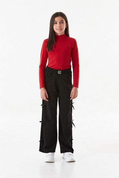 Fulla Moda Girl's Trousers with Ribbon Detail