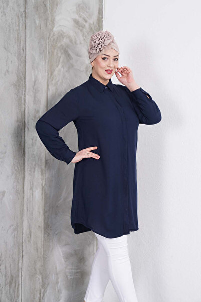 Polologin Butik قميص كلاسيكي باللون الأزرق الداكن