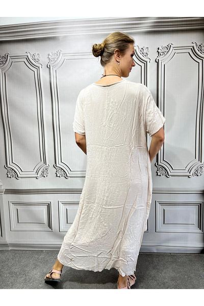 AGORATEKSTİL Women's Necklace Gift Cotton Layered Dress