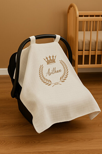 bebesoil % 100 Pamuklu İsimli Müslin Puset Örtüsü