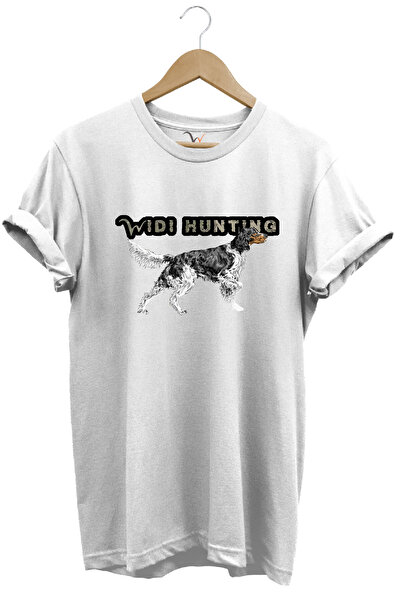 WİDİ Widi Hunting Hunting English Setter Dog de vânătoare Tricou cu imprimeu ...