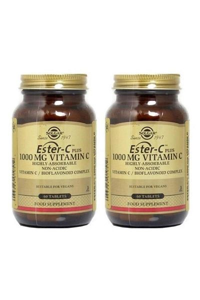 Solgar Ester-C Plus 1000 Mg 60 Tablets 2 Pieces