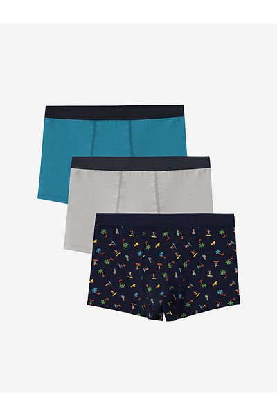 LC Waikiki New Season Printed Boy's Boxer 3-Piece - S5Fp25Z4