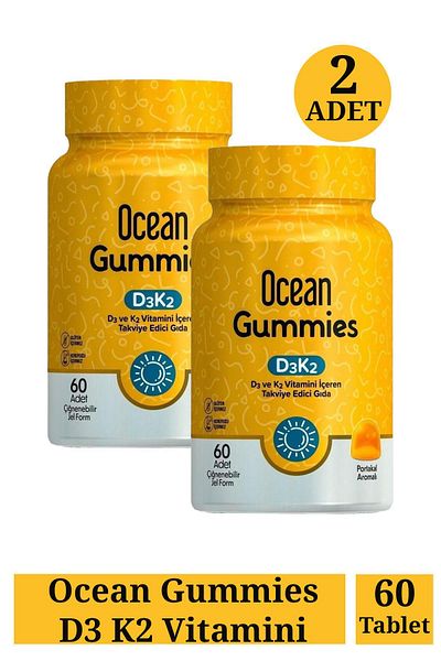 Seddar Collection Ocean Gummies D3 Vitamin K2 60 Pieces 2 Pieces