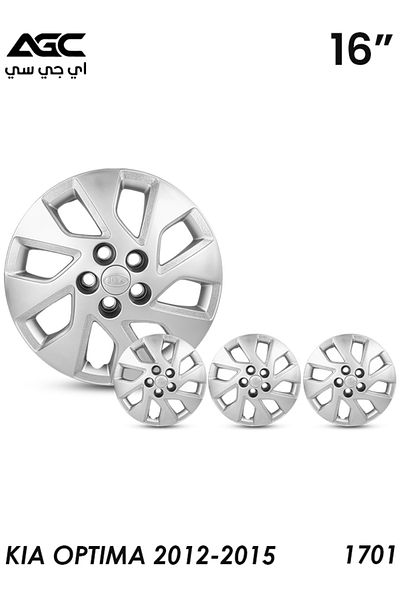 AGC KIA 16-Inch Wheel Cover Set for Kia Optima 2012–2015, ABS Fiber Material, 4 Pieces - 1701
