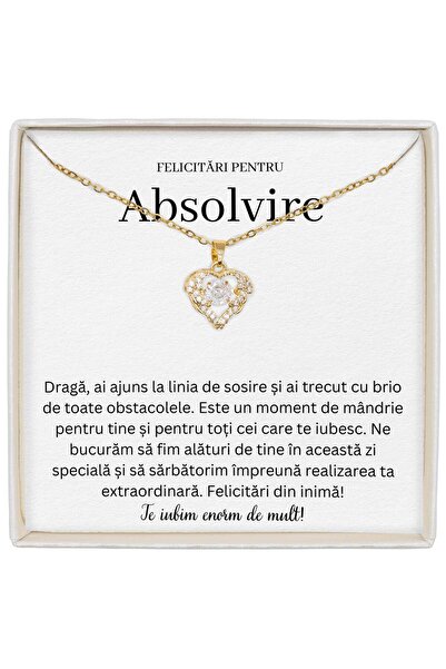 The Jewel Heart Colier În Formă De Inimă, Cadoul Perfect Pentru Fiica Ta La A...