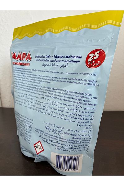 TAMPA Nrm Tampa Dishwasher Tablet. 1 Package. (25 Washes)