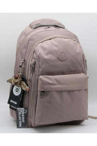 MegiHero School Backpack Unisex Water Resistant Fabric School Bag Grc2500 Mink