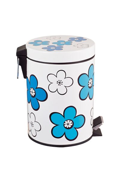 Raki Cos gunoi cu pedala FLOWER 5L albastru