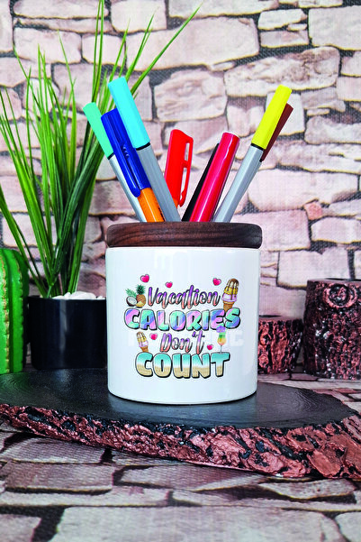 giftkonsept Vacation Caroies Dont Count Suport pentru stilou din ceramică imp...