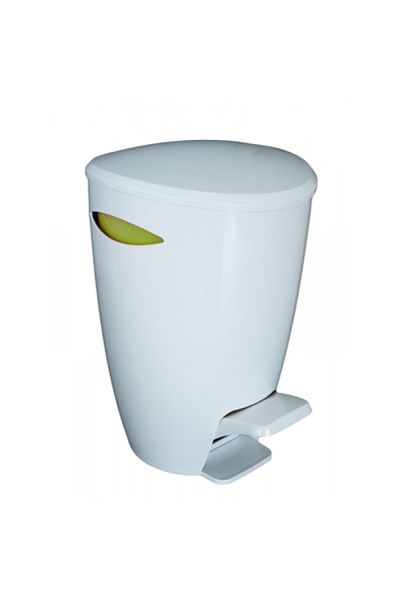 Raki Bathroom basket with pedal RAKI 5 l white-green