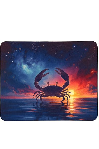usin Cancer Zodiac Patterned Type Non-Slip Base Optical Computer Notebook Horoscopes Mouse Pad Mauspad 17X 21 cm