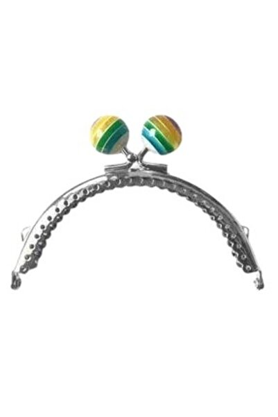 Yumuşakkeçe Mâner pentru geantă cu mărgele ovale 10,5 cm culoare argintie