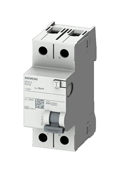Siemens 6KA AC 2P 30MA 63A KAÇAK AKIM SİGORTA RÖLESİ