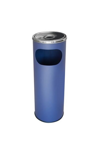 Raki Scrumiera exterioara cu cos gunoi 12L 20x20xh58cm albastra