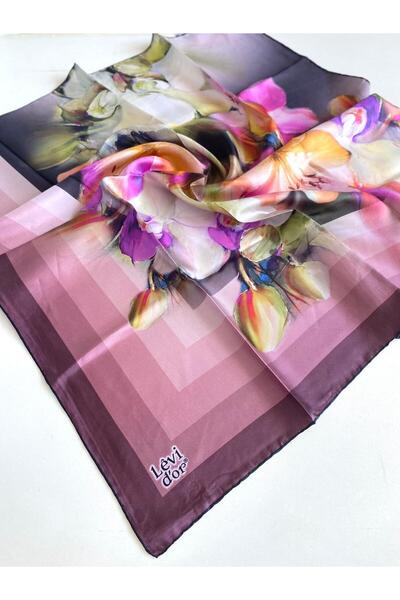 Levidor Eșarfă din mătase pură Tivil 49238 Model mixt Dusty Rose