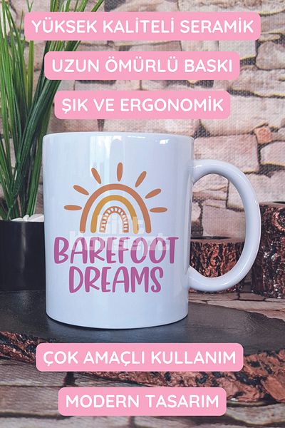 giftkonsept كوب هدية مطبوع عليه Barefoot Dreams