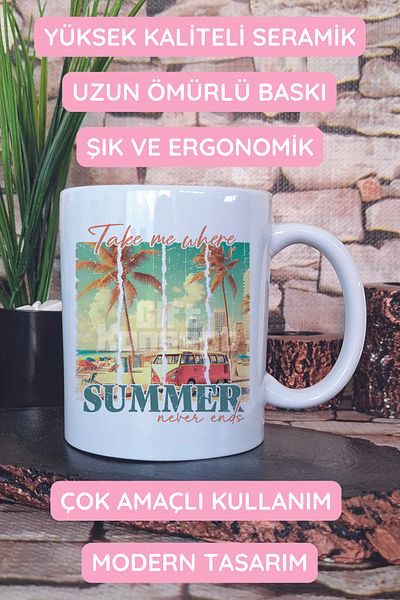 giftkonsept Take Me Where Summer Never Ends Printed Gift Mug
