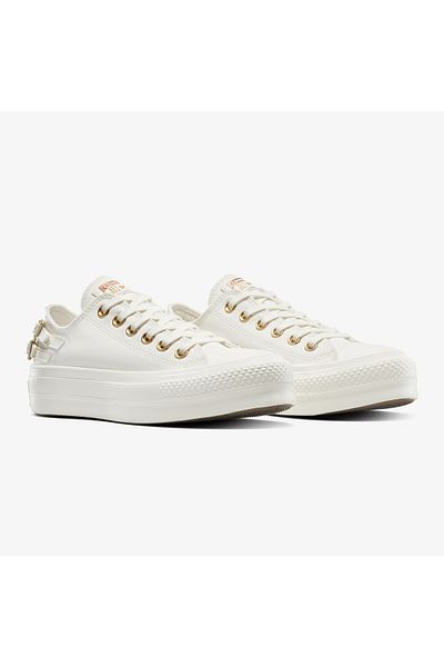 converse Chuck Taylor All Star Lift Platform Buckle Women's White Sneaker