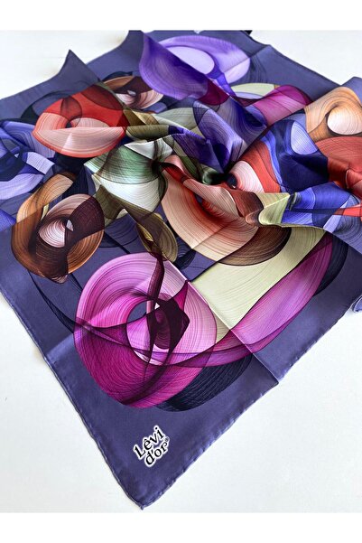 Levidor Eșarfă din mătase pură Tivil 48992, violet, model mixt