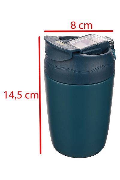 Emofom Nova Thermos Coffee Cup 350 ml Stainless Steel Double Barrier Travel Bottle Mug with Straw
