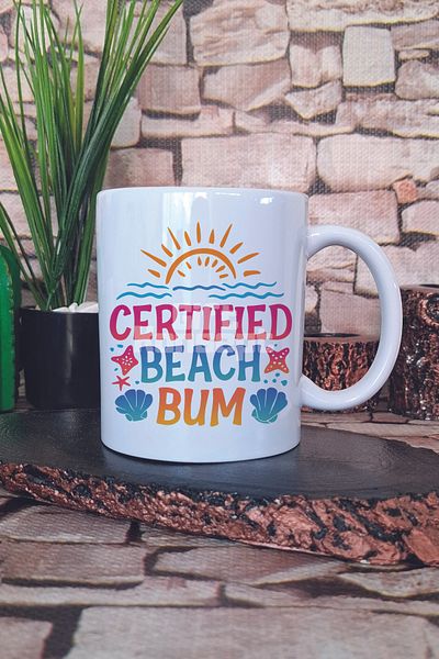 giftkonsept Certified Beach Bum Printed Gift Mug