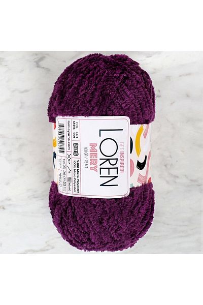 Loren Mery Purple Πλεκτό Σχοινί - M416 - 34321